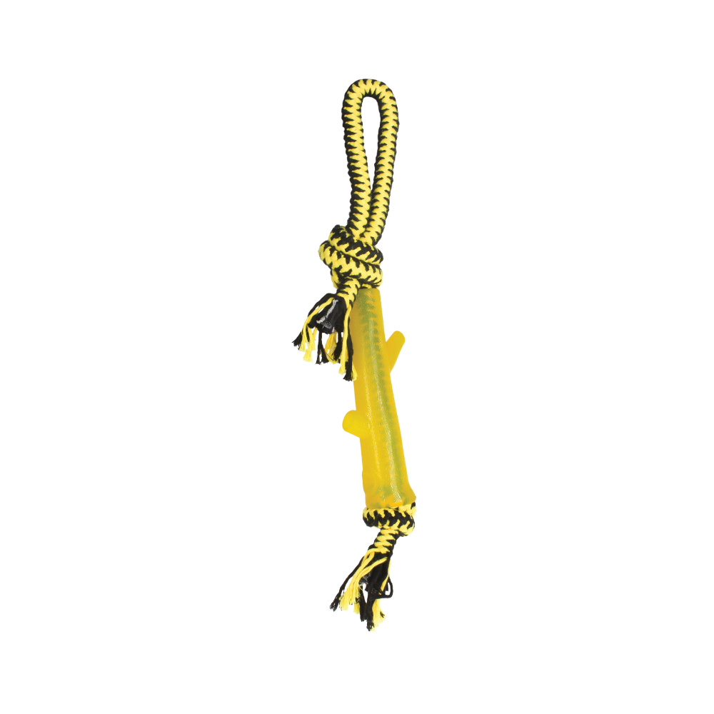 M-Pets TWIST Stick dog toy – yellow