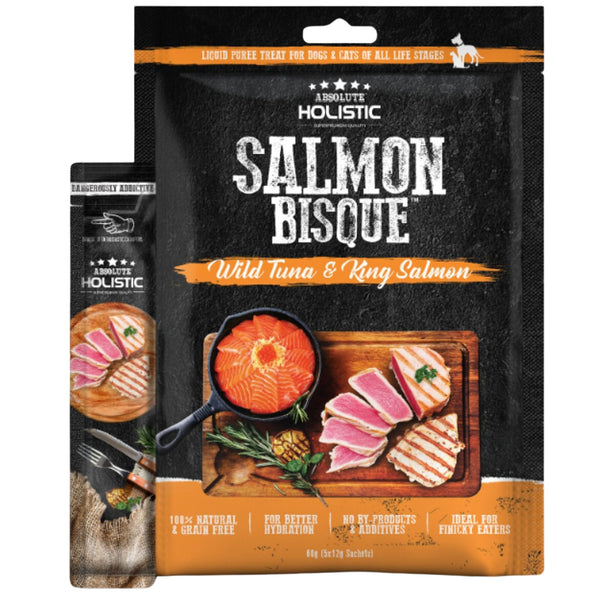 Absolute Holistic Bisque Wild Tuna & King Salmon Pet Treats for Cats & Dogs