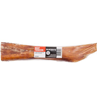 BlackDog Beef Tendon in shrink wrap with a wrap-around label