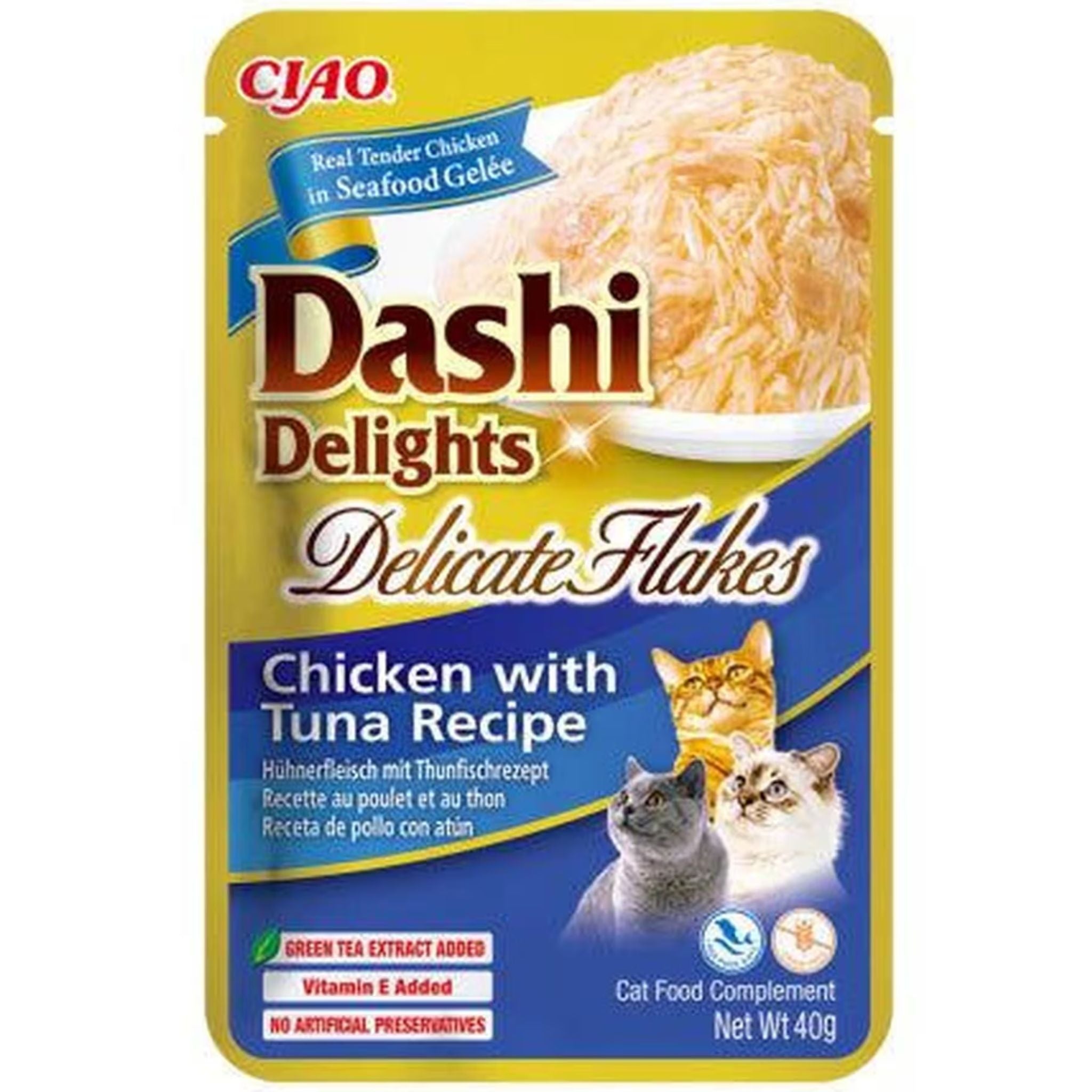 Inaba Cat Treats Dashi Delights Delicate Flakes Chicken Tuna