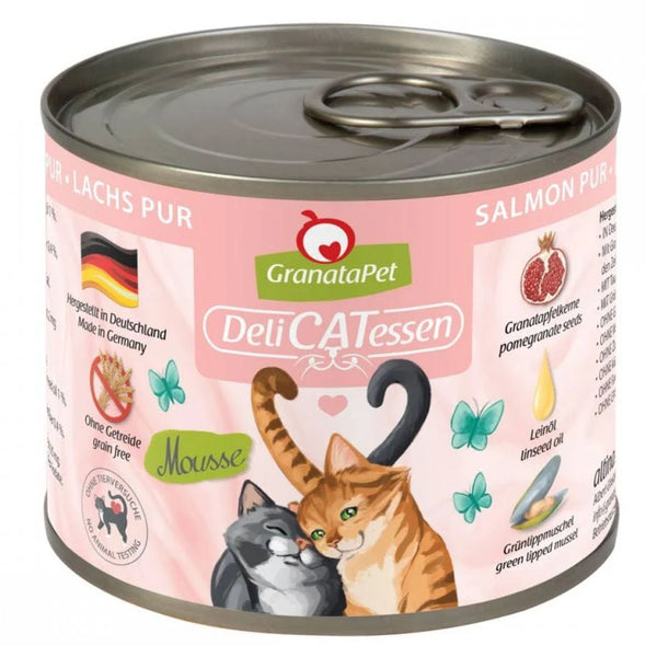 GranataPet DeliCatessen Wet Cat Food - Salmon PUR | PeekAPaw Pet Supplies