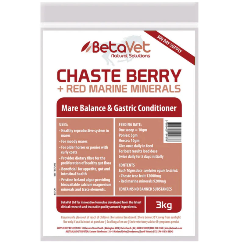 BetaVet Natural Solutions Chaste Berry + Red Marine Minerals for Horses
