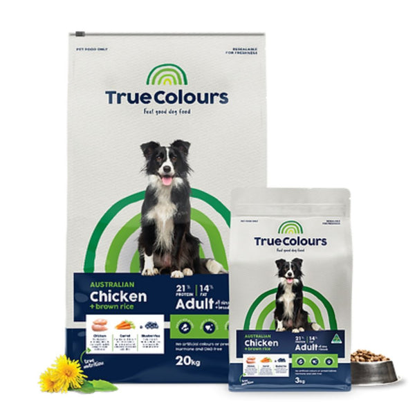 True Colours Dog Food Chicken and Brown Rice
