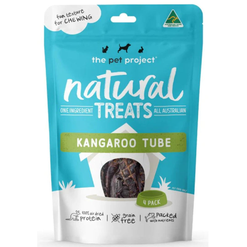 The Pet Project Natural Dog Treats Kangaroo Trachea Tube | PeekAPaw Pet Supplies