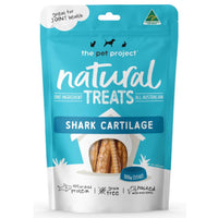 The Pet Project Natural Treats Shark Cartilage, 100 g teal resealable pouch, front of pack