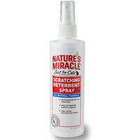 White pump spray bottle, Nature's Miracle Just For Cats Scratching Deterrent Spray