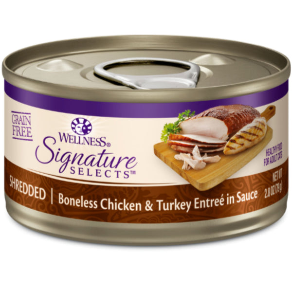 Wellness Core Wet Cat Food Signature Selects Shredded Boneless Chicken & Turkey by Peekapaw