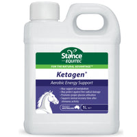 Stance Equitec Ketagen aerobic energy support for horses in a 1L bottle