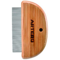 Artero Nature Collection extra fine flea comb, a half-moon bamboo body with very fine steel teeth