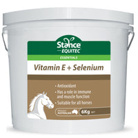 Stance Equitec Essentials Vitamin E + Selenium antioxidant supplement for horses in a 6kg tub