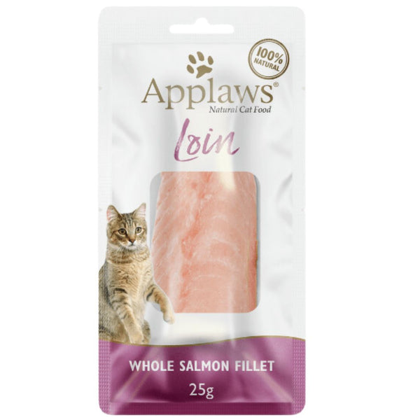 Applaws Natural Cat Treat Whole Salmon Loin - 25g x 18 | PeekAPaw Pet Supplies