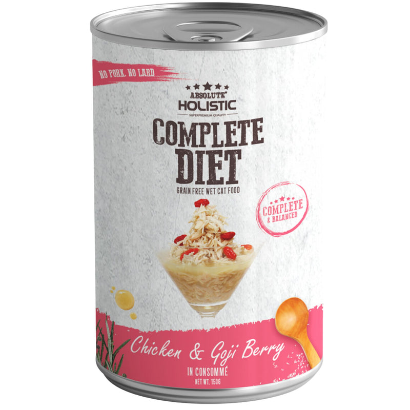 Absolute Holistic Complete Diet Wet Cat Food - Chicken & Goji Berry