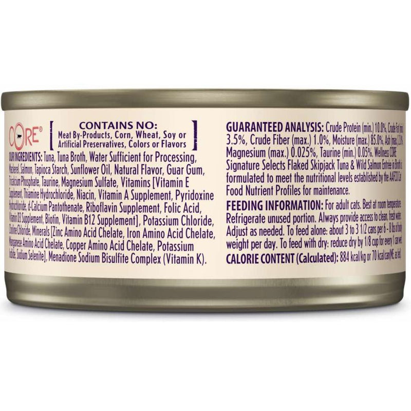 Wellness Core Cat Wet Food Signature Selects Flaked Skipjack Tuna & Wild Salmon | Peekapaw Pet Supplies