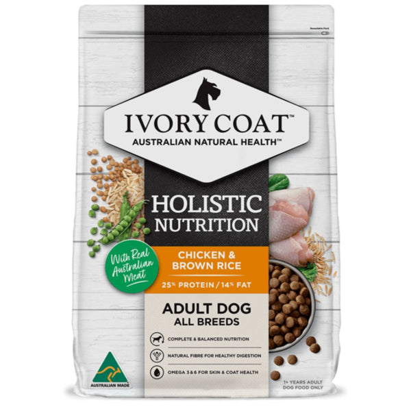 Ivory Coat Holistic Nutrition Adult All Breeds Dry Dog Food Chicken & Brown Rice