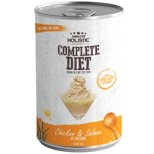 Absolute Holistic Complete Diet Wet Cat Food - Chicken & Salmon