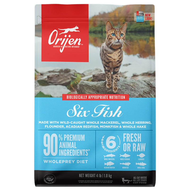 ORIJEN Biologically Appropriate Dry Cat Food Six Fish