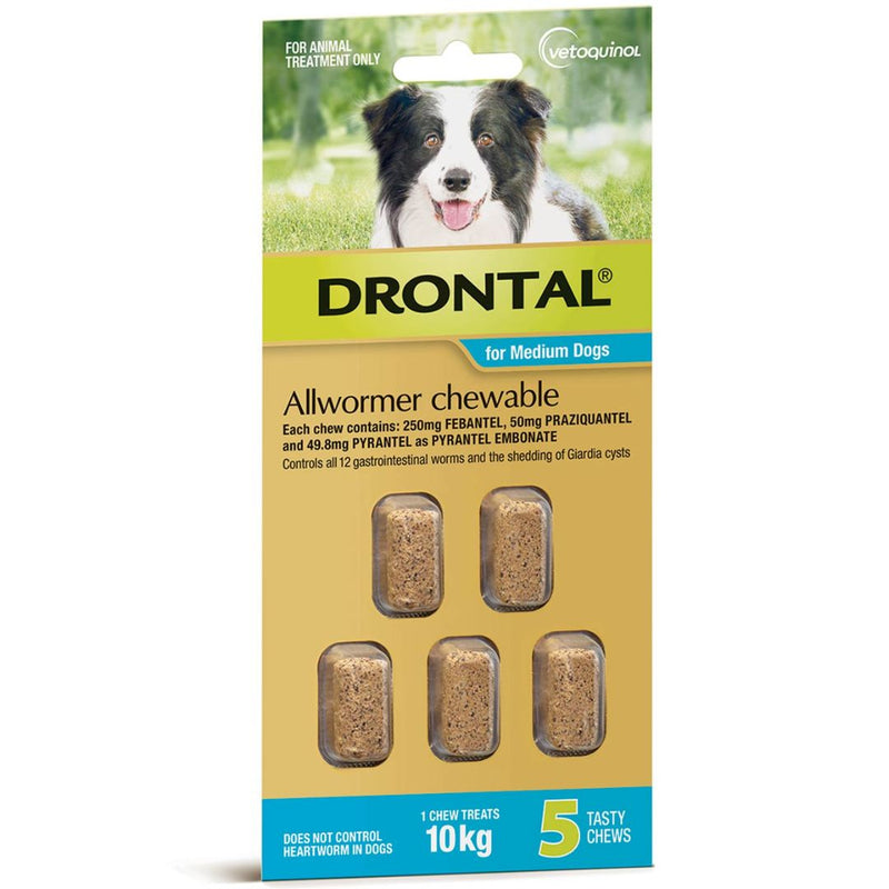Drontal Allwormer Chewable for Medium Dogs 10 kg