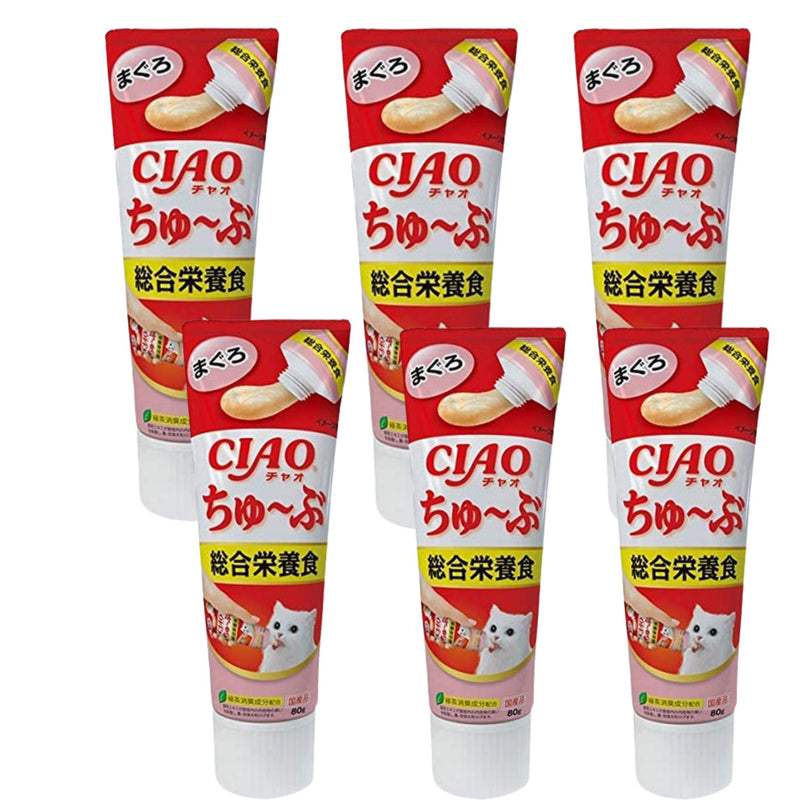 Ciao Cat Treats Tube Complete Nutrition Tuna Recipe | PeekAPaw Pet Supplies