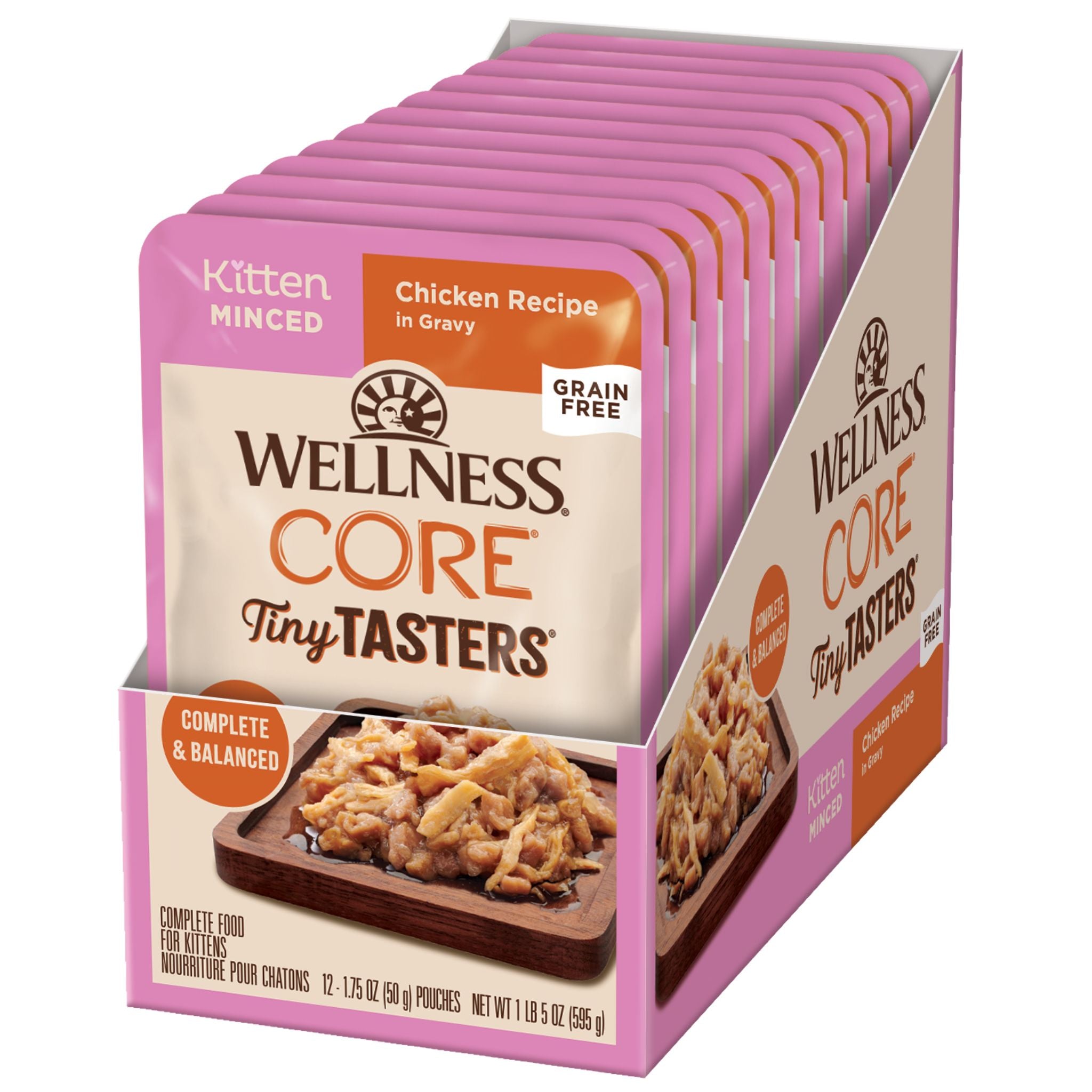 Wellness Core Wet Cat Food Tiny Tasters Kitten Minced Chicken