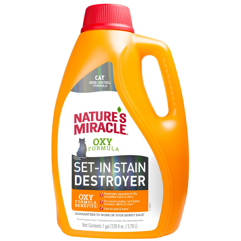 Nature's Miracle Cat Set In Stain Odor Destroyer Oxy Formula - 709ml | PeekAPaw Pet Supplies