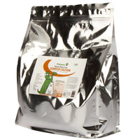 Vetnex Seaweed Calcium in a silver foil bulk bag, label reading for dogs, cats and other animals