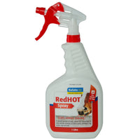 Kelato RedHOT chew deterrent in a 1 litre trigger spray bottle with a horse on the label