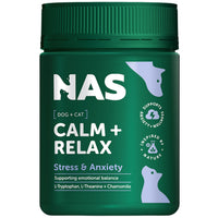 Natural Animal Solutions Calm & Relax powder for cats and dogs 120g — product pack