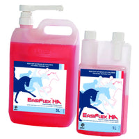 Abbey EasiFlex HA hyaluronic acid liquid, the 5L pump container beside the 1L bottle