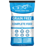 Blue 20kg bag of Cen Grain Free Complete Feed for horses, front of pack