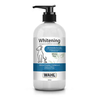 Wahl Whitening dog shampoo with white pear in a 300ml pump bottle