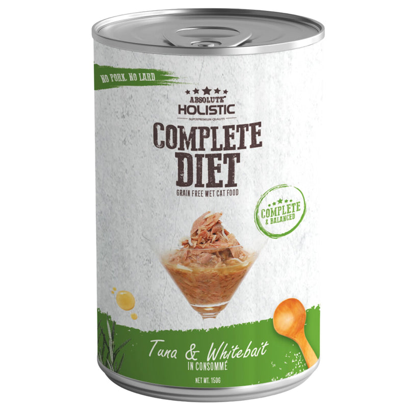Absolute Holistic Complete Diet Wet Cat Food - Tuna &  Whitebait