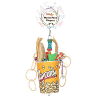 Beak Joy Movie Peck Playset, a popcorn tub shaped toy packed with coloured sticks and rings