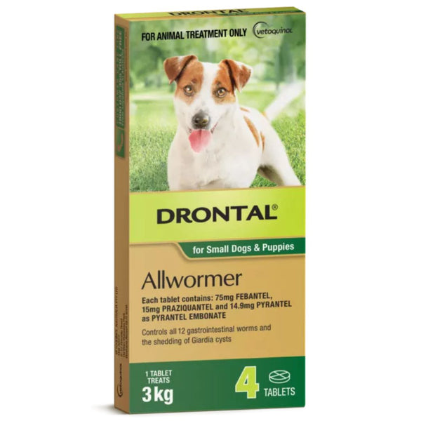 Drontal Allwormer Tablets for Small Dogs 3kg