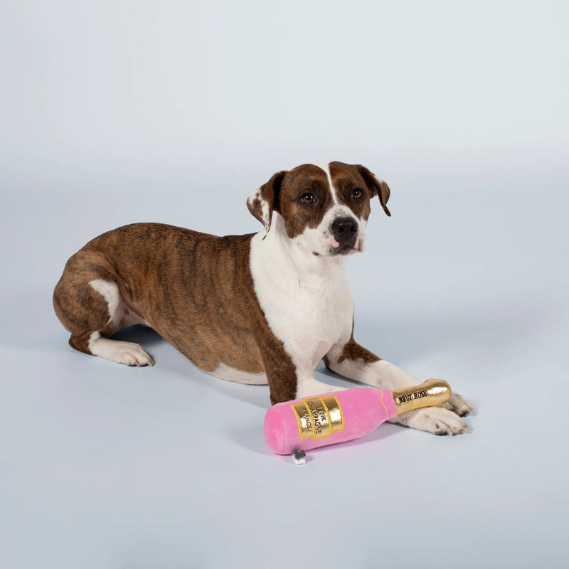 Fringe Studio Plush Brut Rose Champagne Dog Toy | PeekAPaw Pet Supplies
