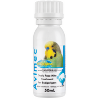 Vetafarm Avimec scaly face mite treatment for budgerigars, 50ml bottle