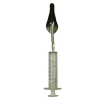 Vetafarm Ezy Feeder hand rearing syringe with a soft black feeding nozzle