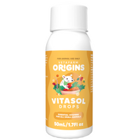 Vetafarm Origins Vitasol Drops essential vitamins for small animals, 50ml bottle