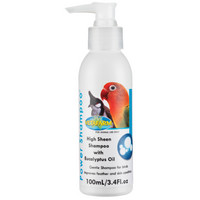 Vetafarm Power Shampoo high sheen bird shampoo with eucalyptus oil, 100ml pump bottle