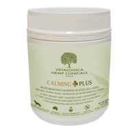 Vetalogica Hemp Clinicals Calming Plus Supplements for Dogs 300g pack, front