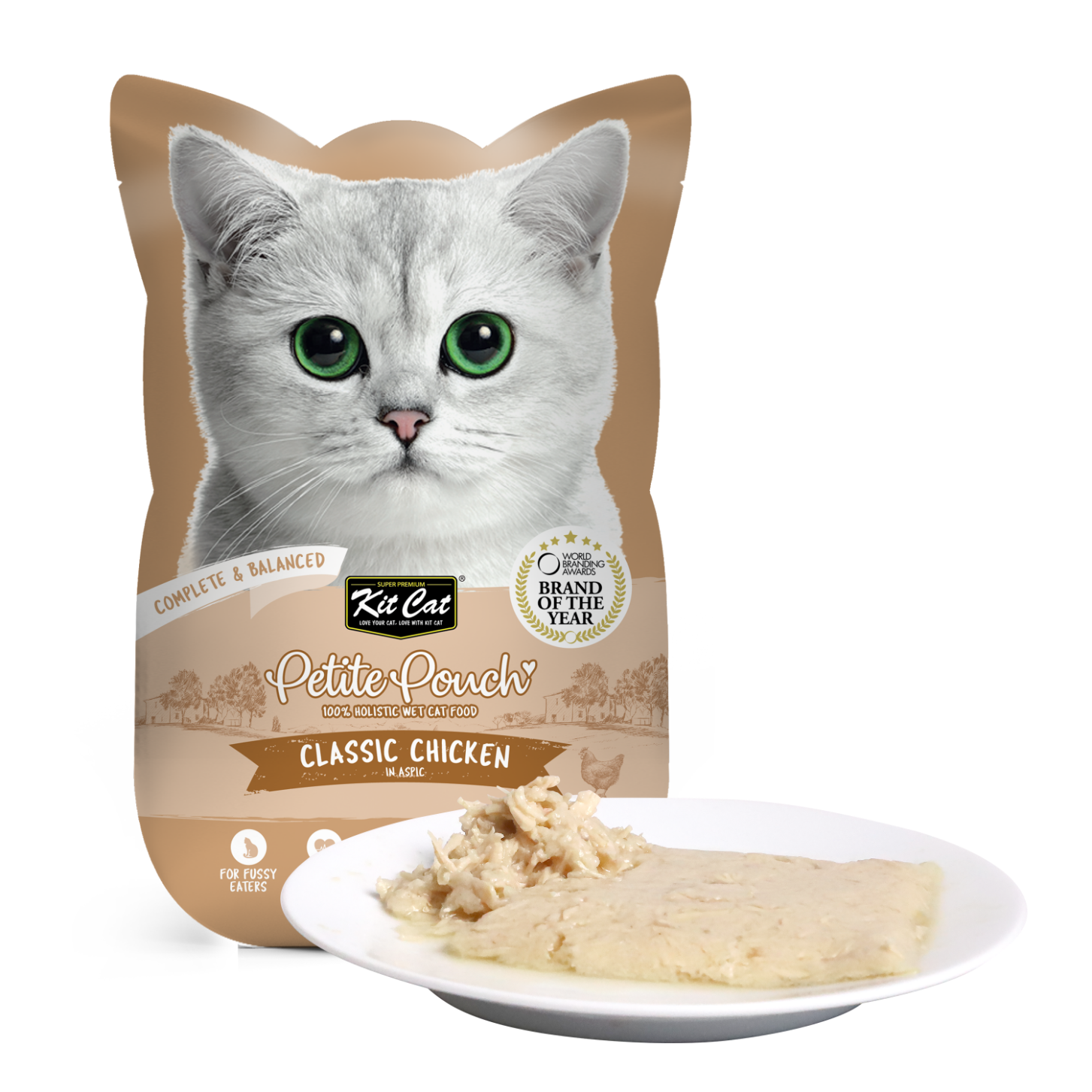 Kit Cat Petite Pouch Classic Chicken in aspic 70g pouch