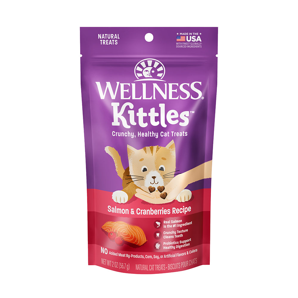 Wellness Kittles Salmon & Cranberries crunchy cat treats 57g