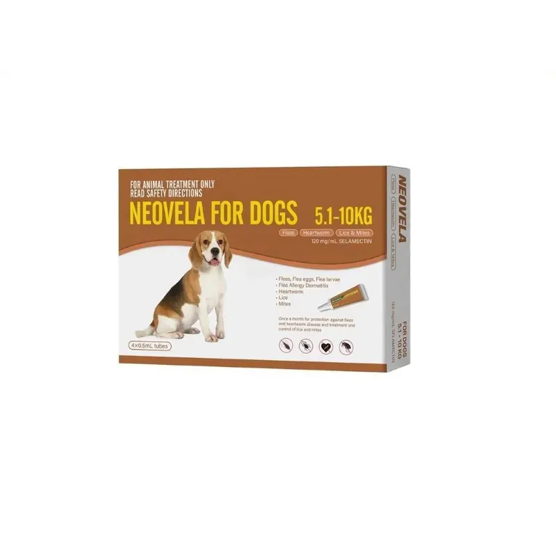 Neovela Spot-On for Dogs 5.1-10kg, 4 pack carton medium dog size