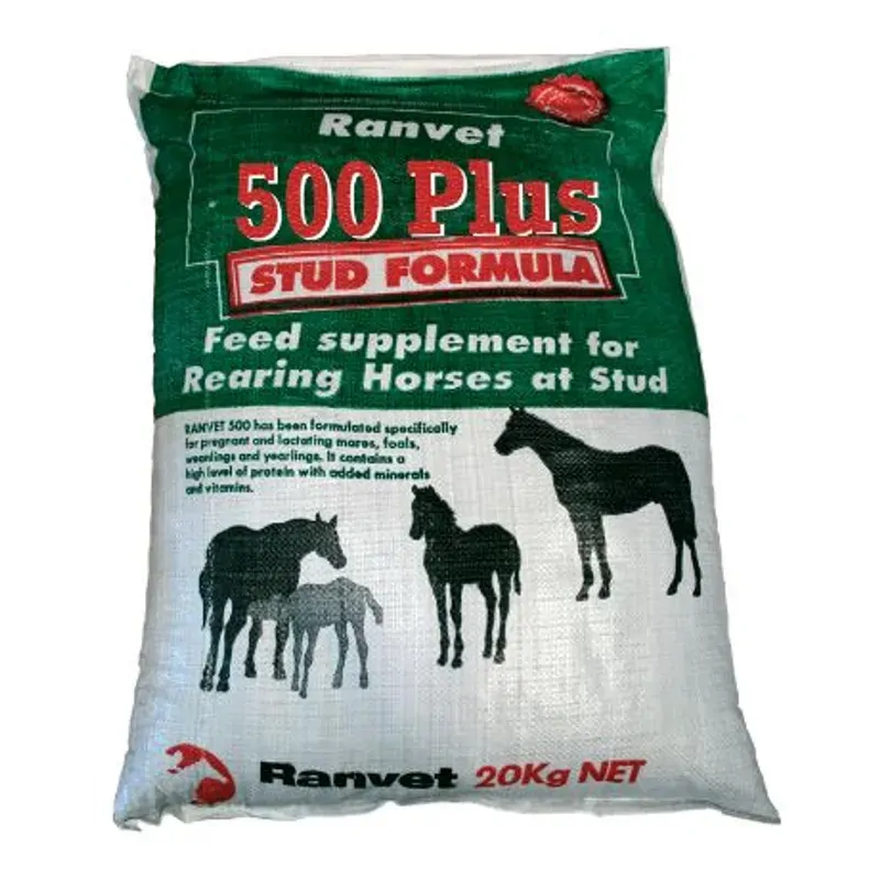 Ranvet 500 Plus protein supplement for horses, 20kg bag