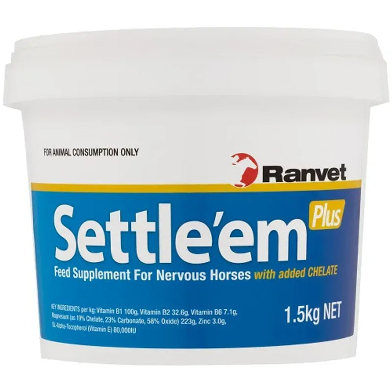 Ranvet Settle'em Plus calming powder for horses