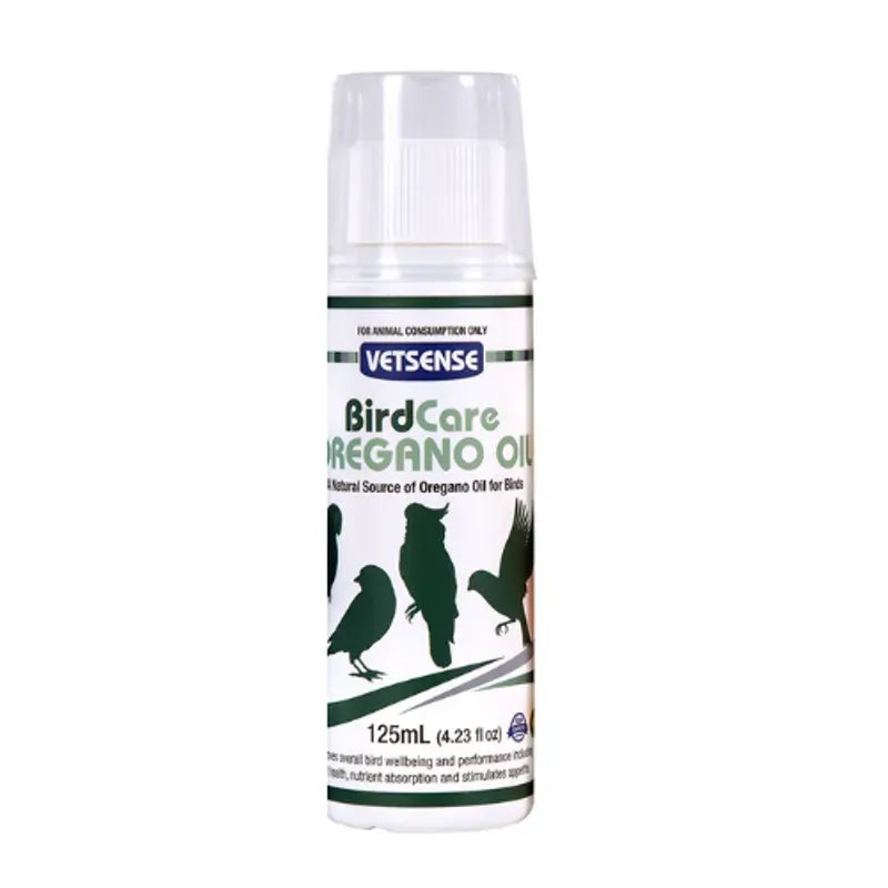 Vetsense Birdcare Oregano Oil bottle pack shot
