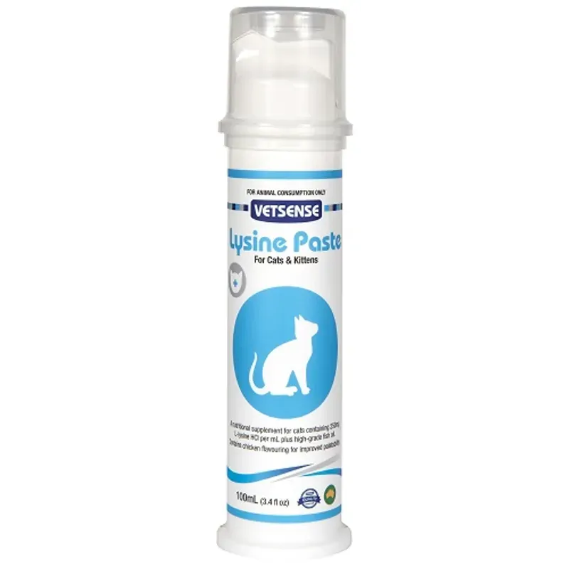 Vetsense Lysine Paste for Cats tube pack shot