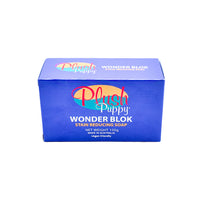 Plush Puppy Wonder Blok 100g carton, front of the new purple illustrated box