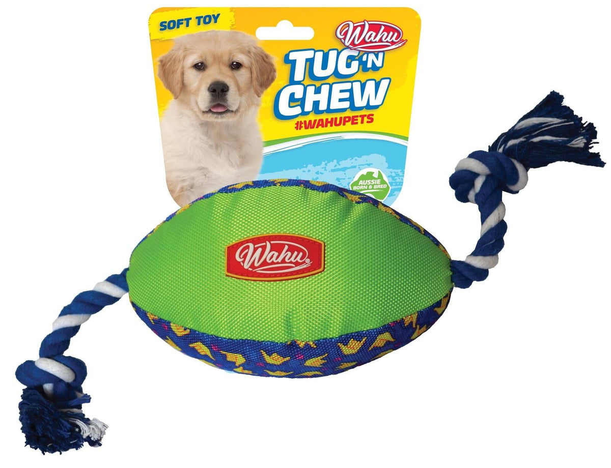 Wahu Pet Tug N Chew dog toy in retail packaging