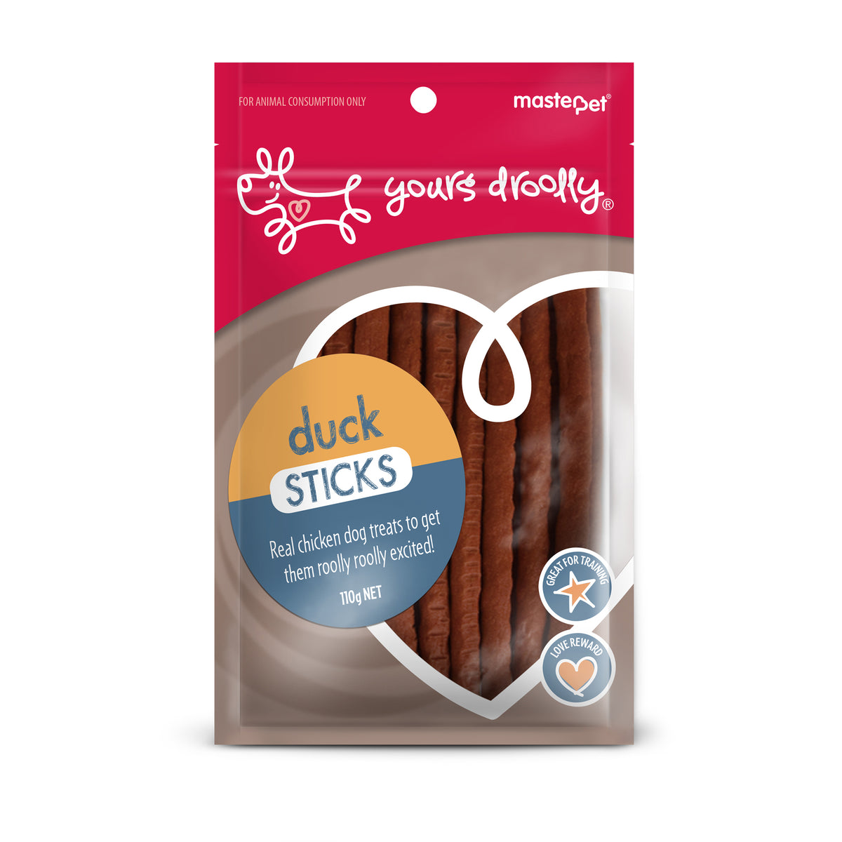 Yours Droolly Duck Sticks Dog Treats - 110g