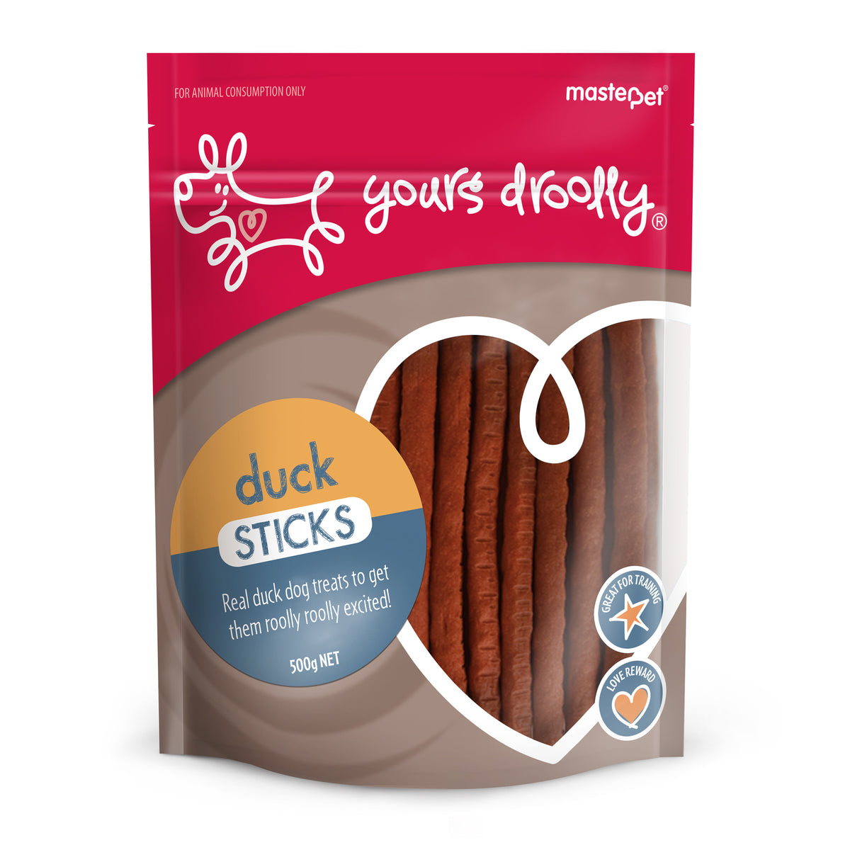 Yours Droolly Duck Sticks Dog Treats - 500g